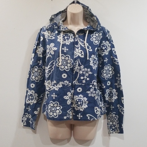 Roxy Quiksilver Tops - Roxy Quiksilver women's blue and white hoodie